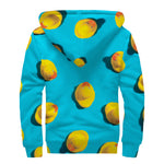 Yellow Rubber Ducks Print Sherpa Lined Zip Up Hoodie