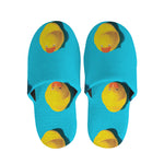 Yellow Rubber Ducks Print Slippers