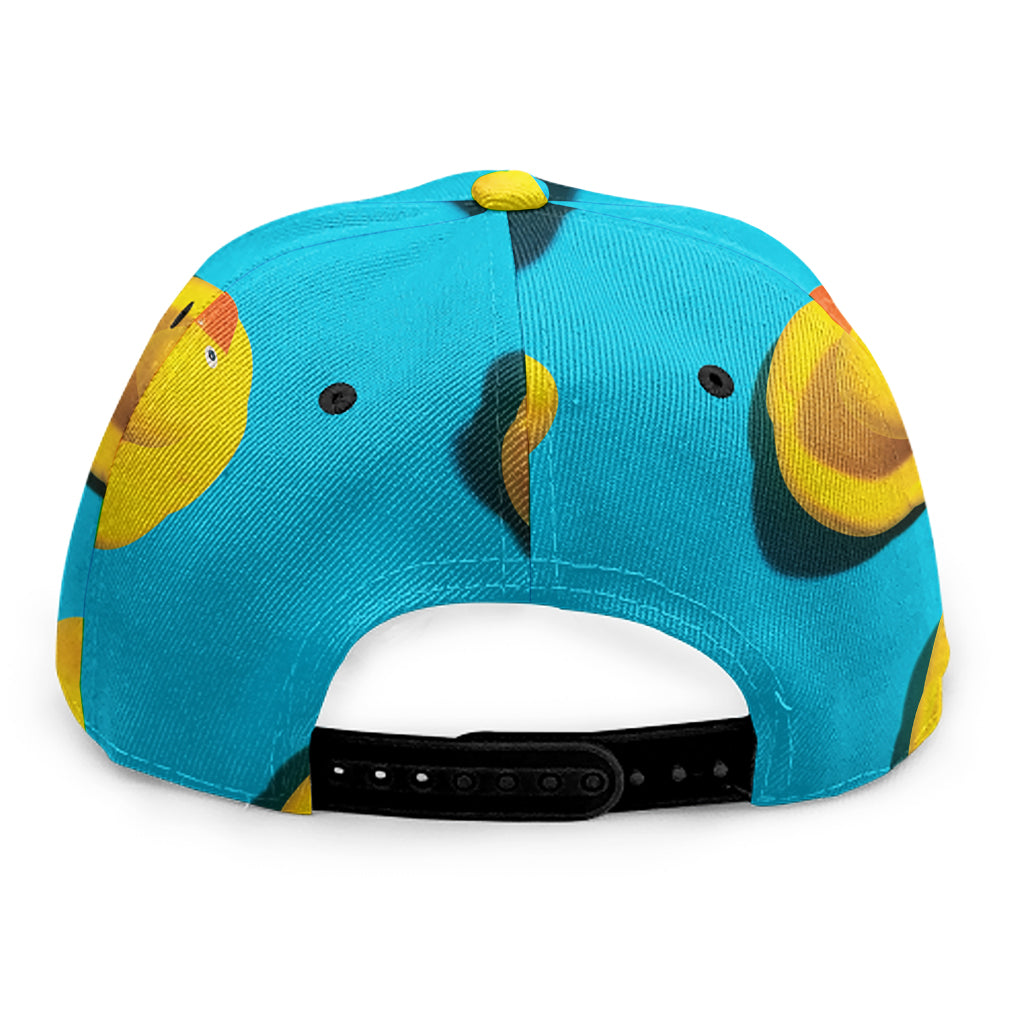 Yellow Rubber Ducks Print Snapback Cap