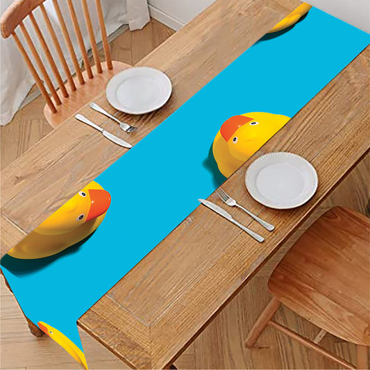 Yellow Rubber Ducks Print Table Runner