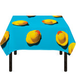 Yellow Rubber Ducks Print Tablecloth