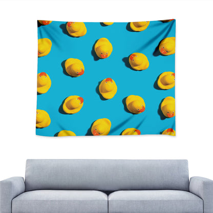 Yellow Rubber Ducks Print Tapestry