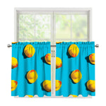 Yellow Rubber Ducks Print Tier Curtains