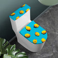 Yellow Rubber Ducks Print Toilet Lid And Tank Cover Set