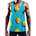 Yellow Rubber Ducks Print Men's Workout Tank Top