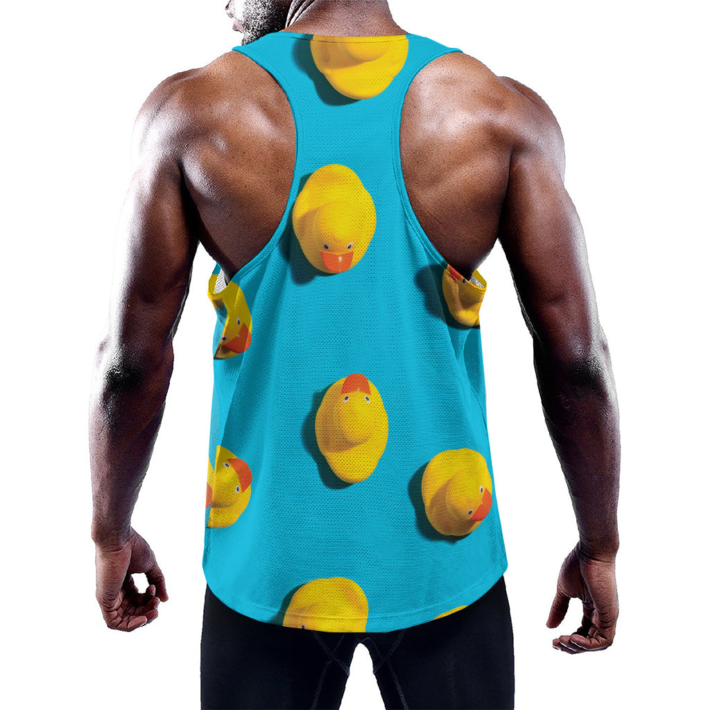 Yellow Rubber Ducks Print Training Tank Top