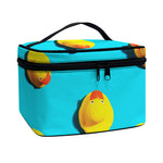Yellow Rubber Ducks Print Travel Makeup Bag