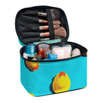 Yellow Rubber Ducks Print Travel Makeup Bag