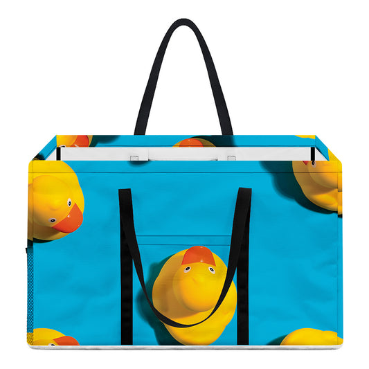 Yellow Rubber Ducks Print Utility Tote Bag