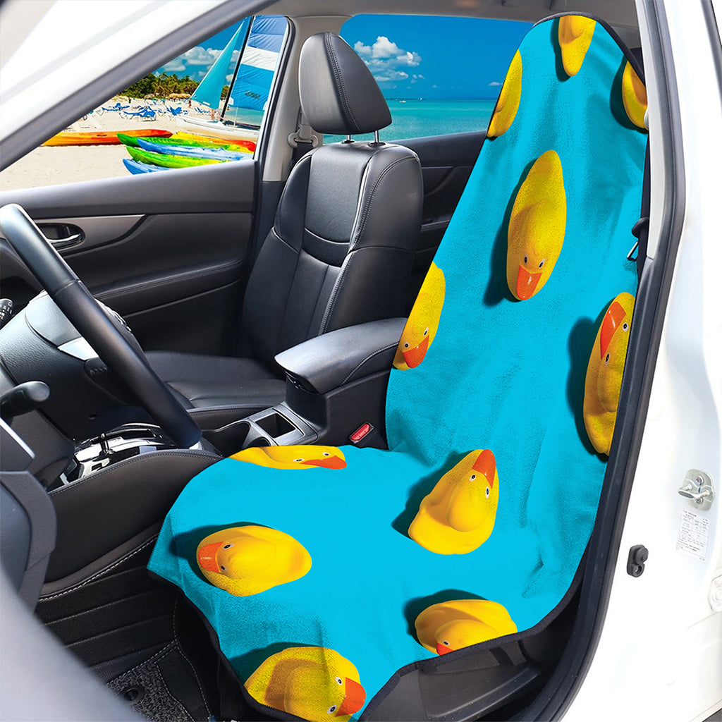 Yellow Rubber Ducks Print Waterproof Car Seat Cover