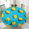 Yellow Rubber Ducks Print Waterproof Round Tablecloth