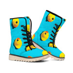 Yellow Rubber Ducks Print Winter Boots