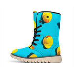 Yellow Rubber Ducks Print Winter Boots