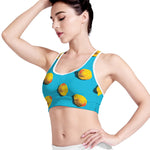 Yellow Rubber Ducks Print Women's Sports Bra