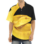 Yellow Snake Print Aloha Shirt