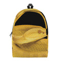 Yellow Snake Print School Backpack