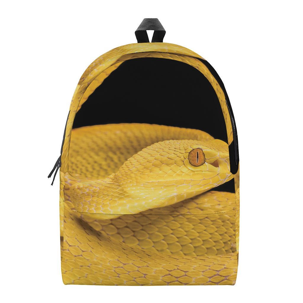 Yellow Snake Print Backpack