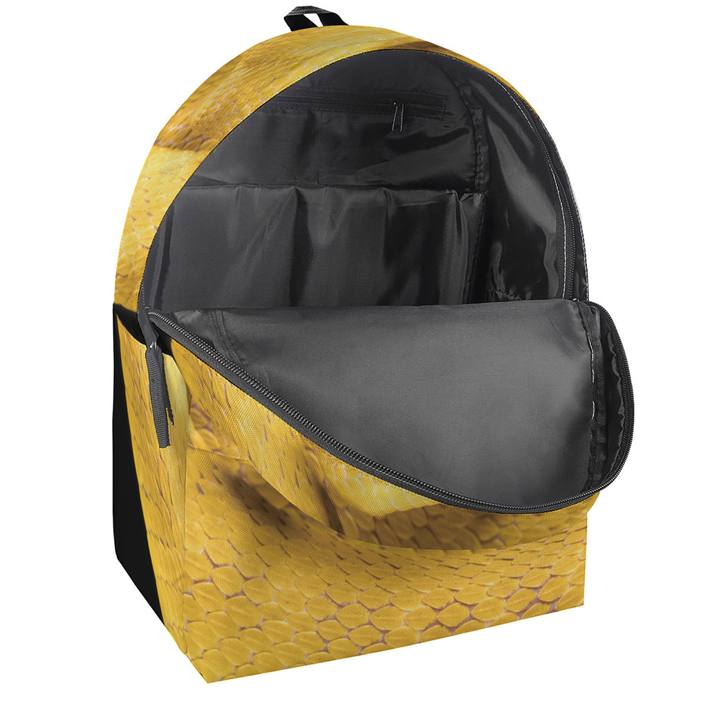 Yellow Snake Print Backpack