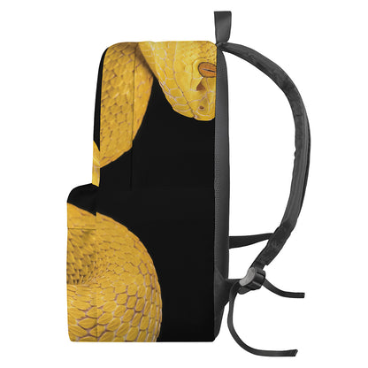 Yellow Snake Print Backpack