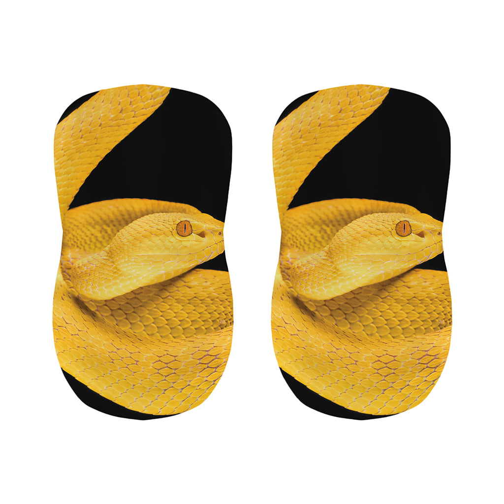 Yellow Snake Print Bar Stool Covers