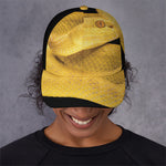 Yellow Snake Print Baseball Cap