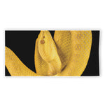 Yellow Snake Print Beach Towel