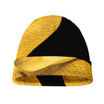 Yellow Snake Print Beanie