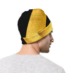Yellow Snake Print Beanie