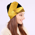 Yellow Snake Print Beanie