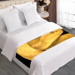 Yellow Snake Print Bed Runner