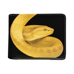 Yellow Snake Print Bifold Wallet