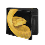 Yellow Snake Print Bifold Wallet