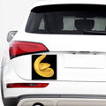 Yellow Snake Print Car Sticker