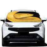 Yellow Snake Print Car Windshield Snow Cover