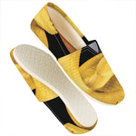 Yellow Snake Print Casual Shoes