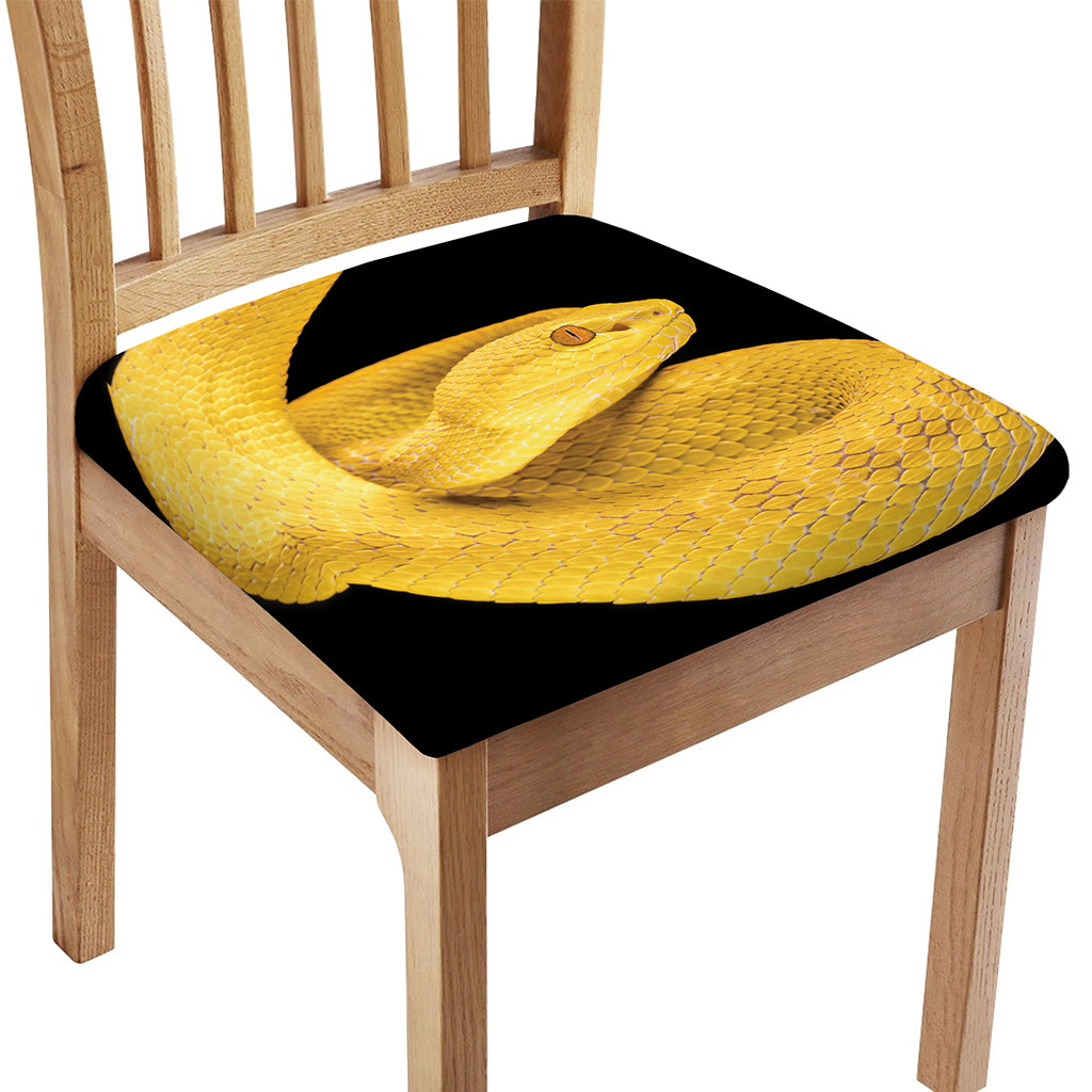 Yellow Snake Print Chair Cushion Cover