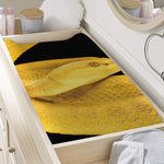 Yellow Snake Print Changing Pad Cover
