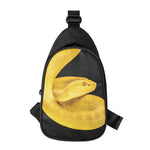 Yellow Snake Print Chest Bag
