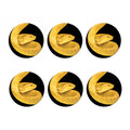 Yellow Snake Print Coaster Set