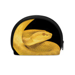 Yellow Snake Print Coin Purse