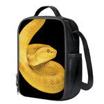 Yellow Snake Print Crossbody Lunch Bag