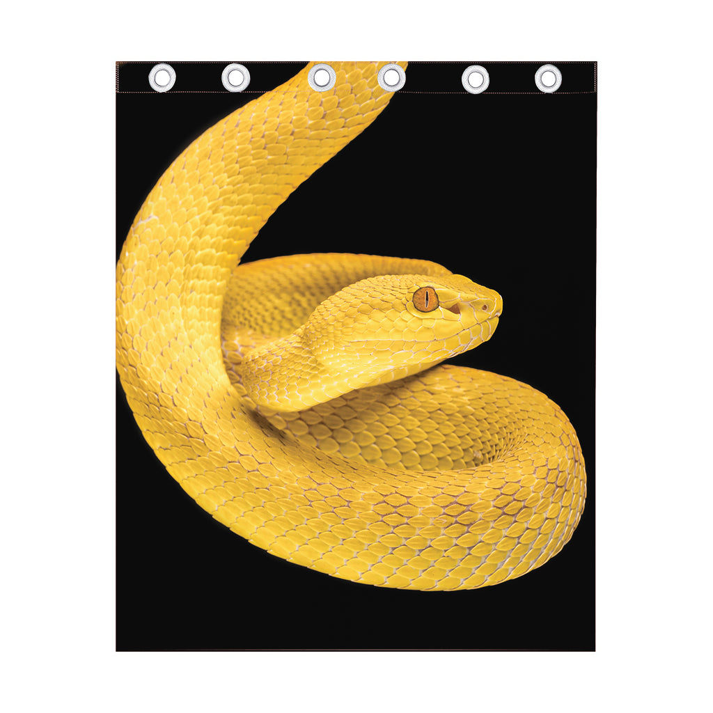 Yellow Snake Print Curtain