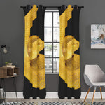 Yellow Snake Print Curtain
