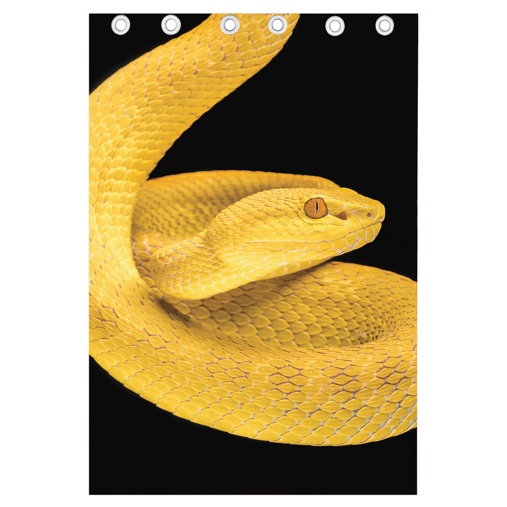 Yellow Snake Print Curtain
