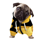 Yellow Snake Print Dog Zip Up Hoodie