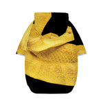 Yellow Snake Print Dog Zip Up Hoodie