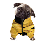 Yellow Snake Print Dog Zip Up Jacket