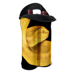Yellow Snake Print Double Neoprene Wine Tote