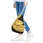 Yellow Snake Print Drawstring Bag