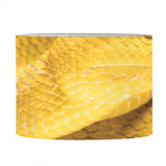 Yellow Snake Print Drum Lamp Shade